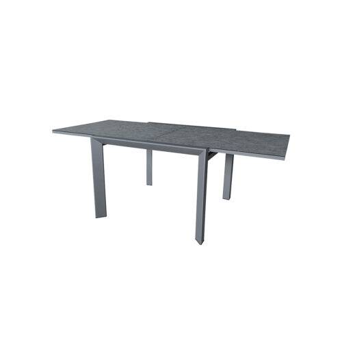 Table de jardin 4/8p en aluminium et plateau en verre Gris MODULO - Image 2