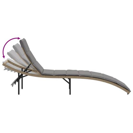 Set 2 Lits de jardin Polyrotin Ajustable Extérieur Beige – ComfortXL Outdoor Living - Image 8