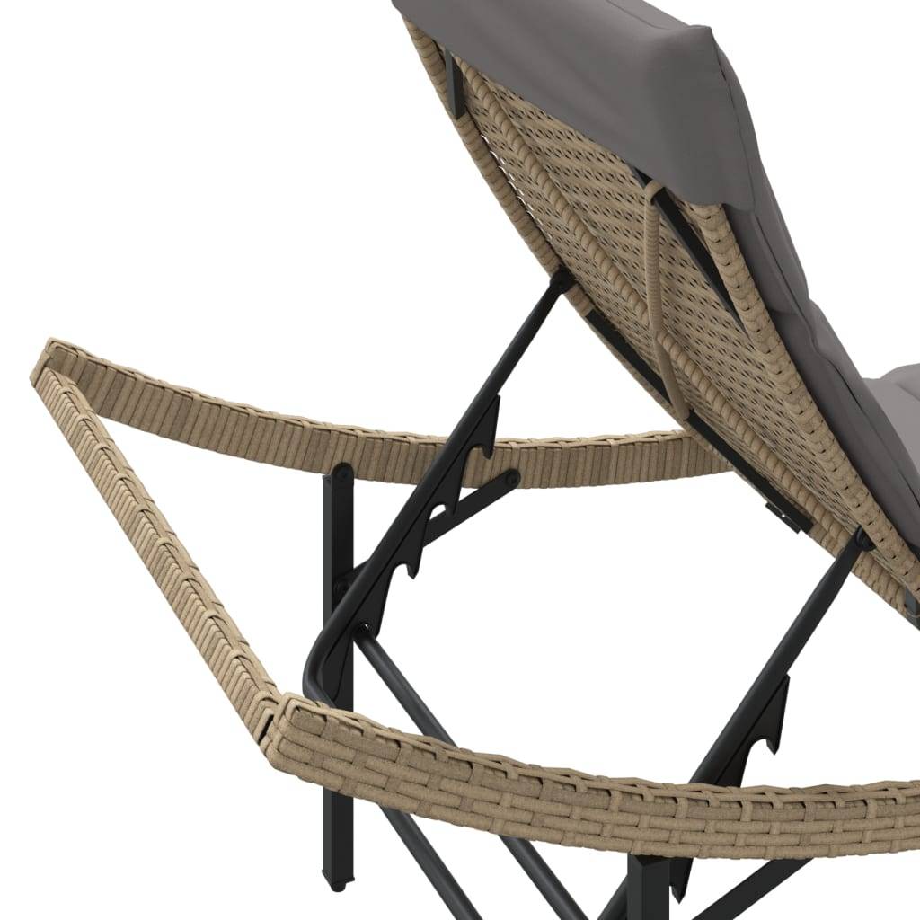 Set 2 Lits de jardin Polyrotin Ajustable Extérieur Beige – ComfortXL Outdoor Living - Image 9