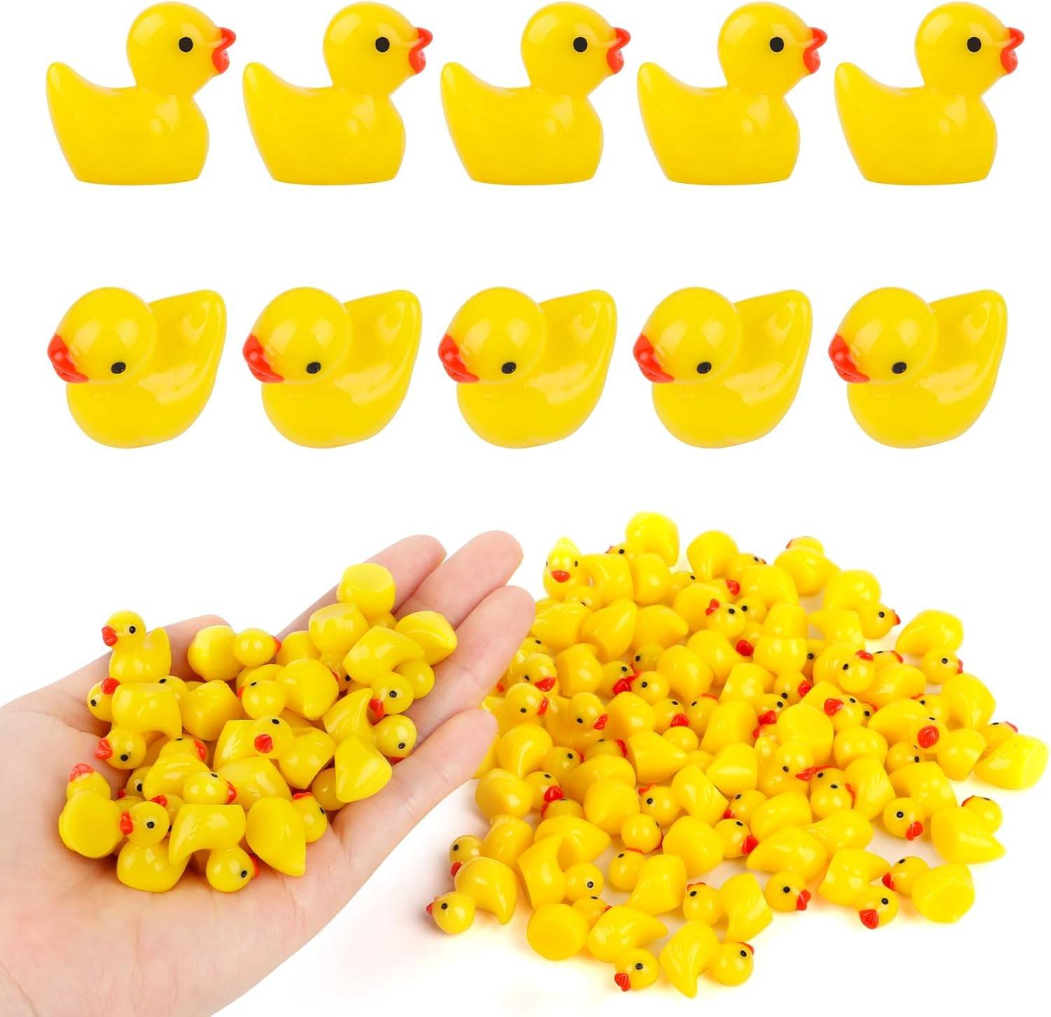 200 Canards Miniatures en Résine - Décoration Créative Aquarium et Jardin - Living123