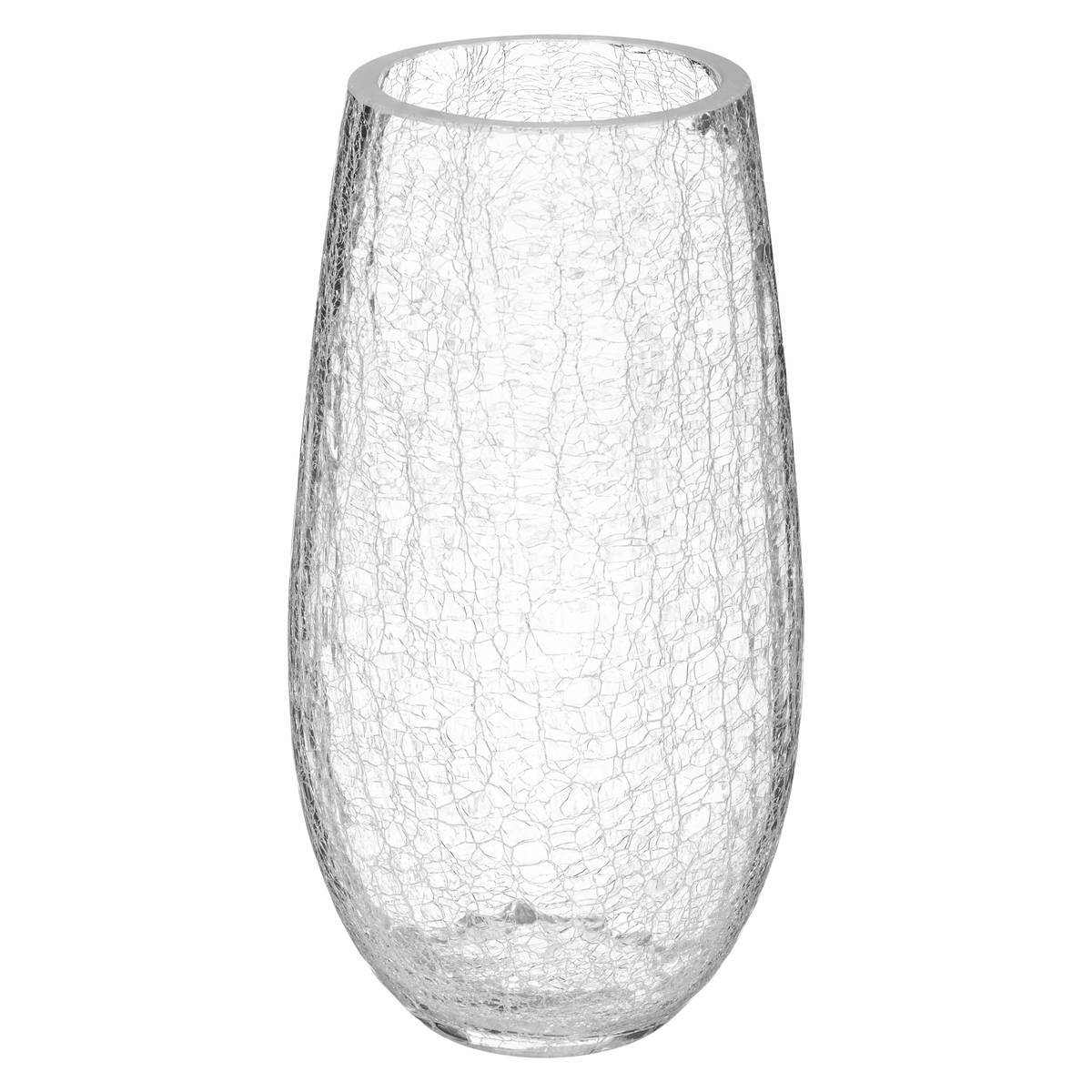 Atmosphera - Vase bombé verre craquelé H27cm - Atmosphera Créateur d'intérieur