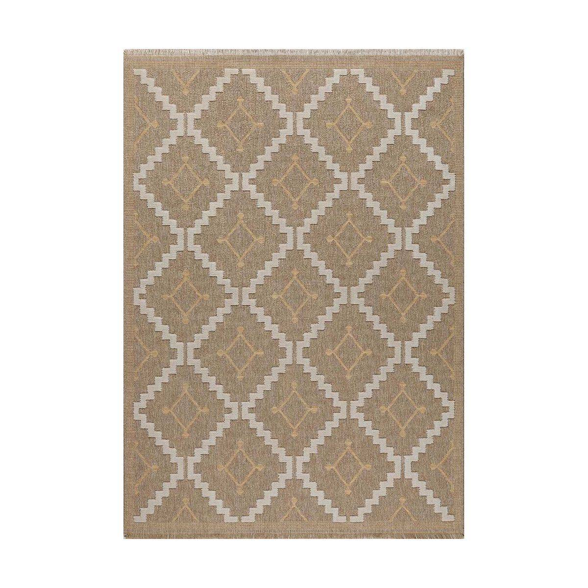 Jardindeco - Tapis intérieur extérieur aspect jute jaune Tijuana 9041 90 x 67 cm - Imagen 1