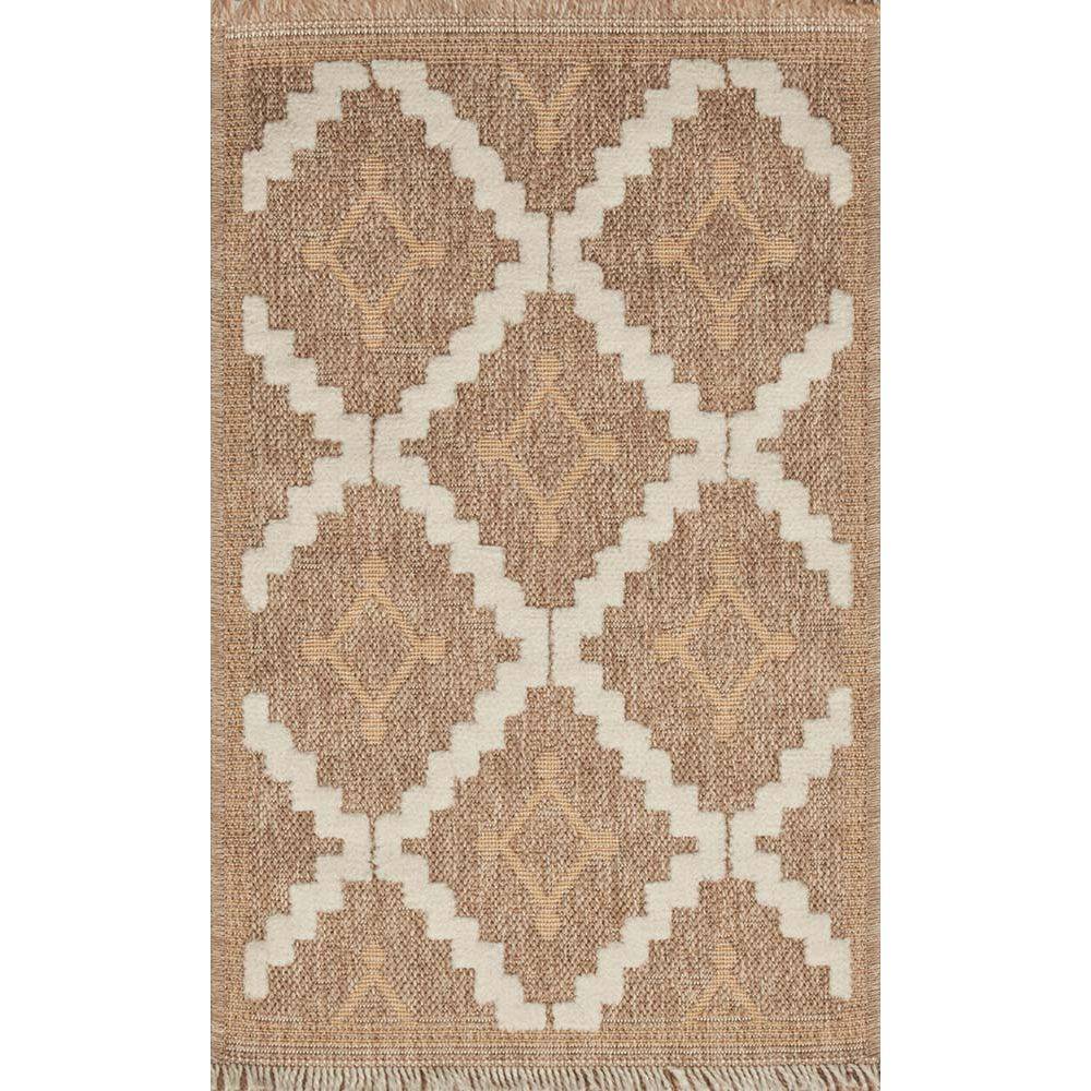 Jardindeco - Tapis intérieur extérieur aspect jute jaune Tijuana 9041 90 x 67 cm - Imagen 3