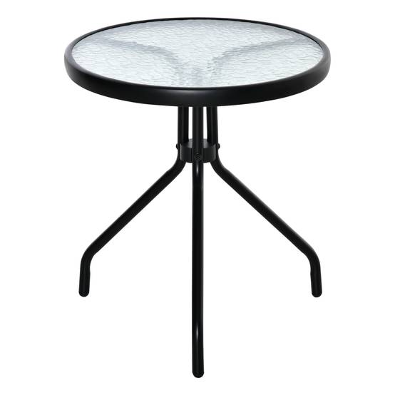 Table basse jardin métal verre pour terrasse design minimaliste 50x55cm ...
