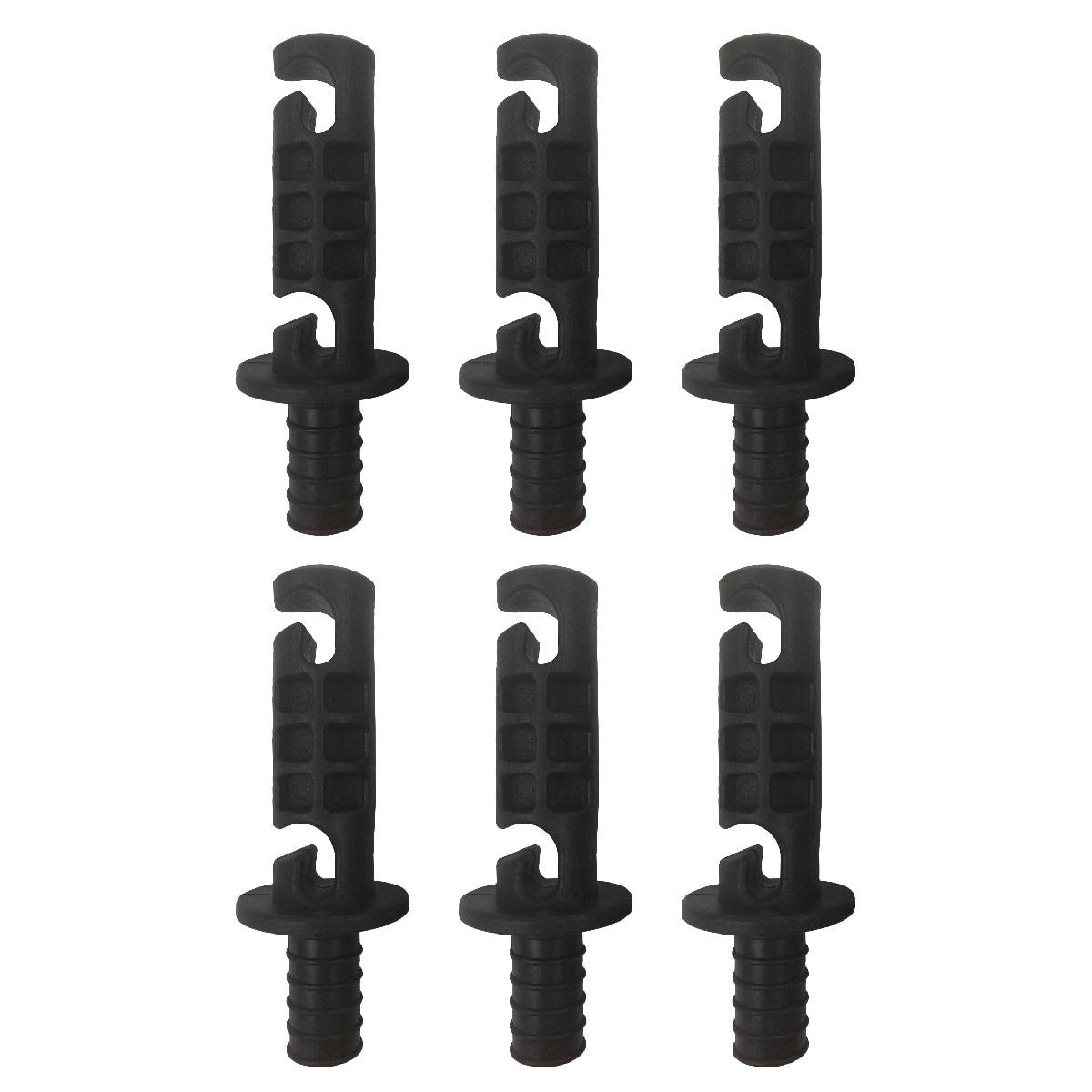 Kangui - Lot de 6 capuchons de maintien universels pour filet de trampoline Ø25 mm Kangui
