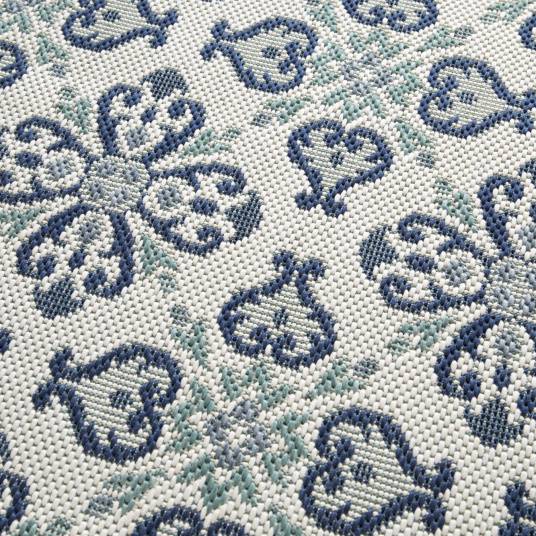 Decoweb - Tapis d'extérieur et intérieur - Louisette - Bleu et vert - 160 x 230 cm - Decoweb - Imagen 4