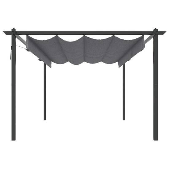 ComfortXL - Tonnelle de Jardin Acier 4x3m avec Toile Coulissante Anti-UV Anthracite – ComfortXL Outdoor Living - Image 4
