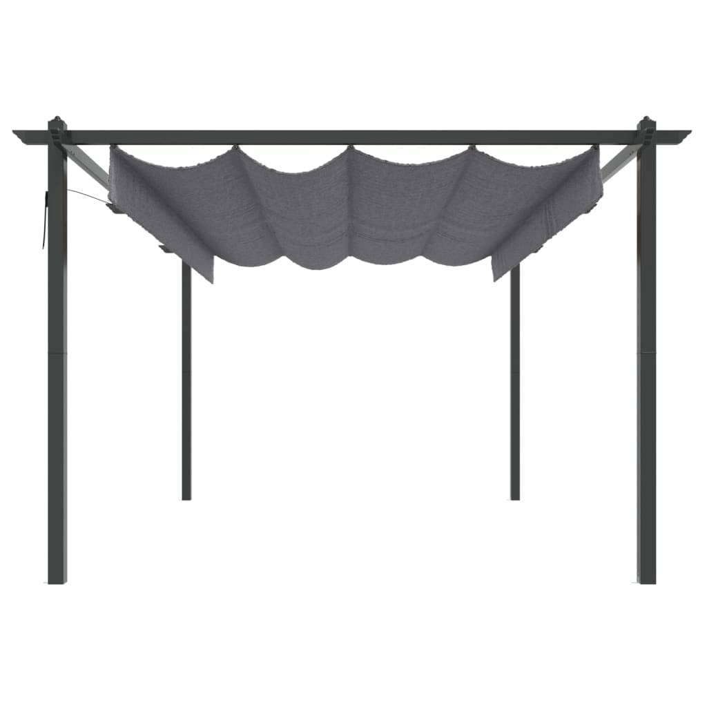 ComfortXL - Tonnelle de Jardin Acier 4x3m avec Toile Coulissante Anti-UV Anthracite – ComfortXL Outdoor Living - Image 4