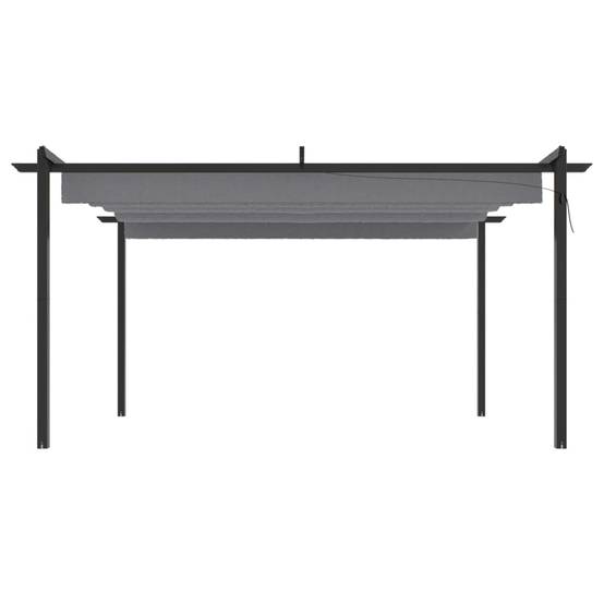 ComfortXL - Tonnelle de Jardin Acier 4x3m avec Toile Coulissante Anti-UV Anthracite – ComfortXL Outdoor Living - Image 3