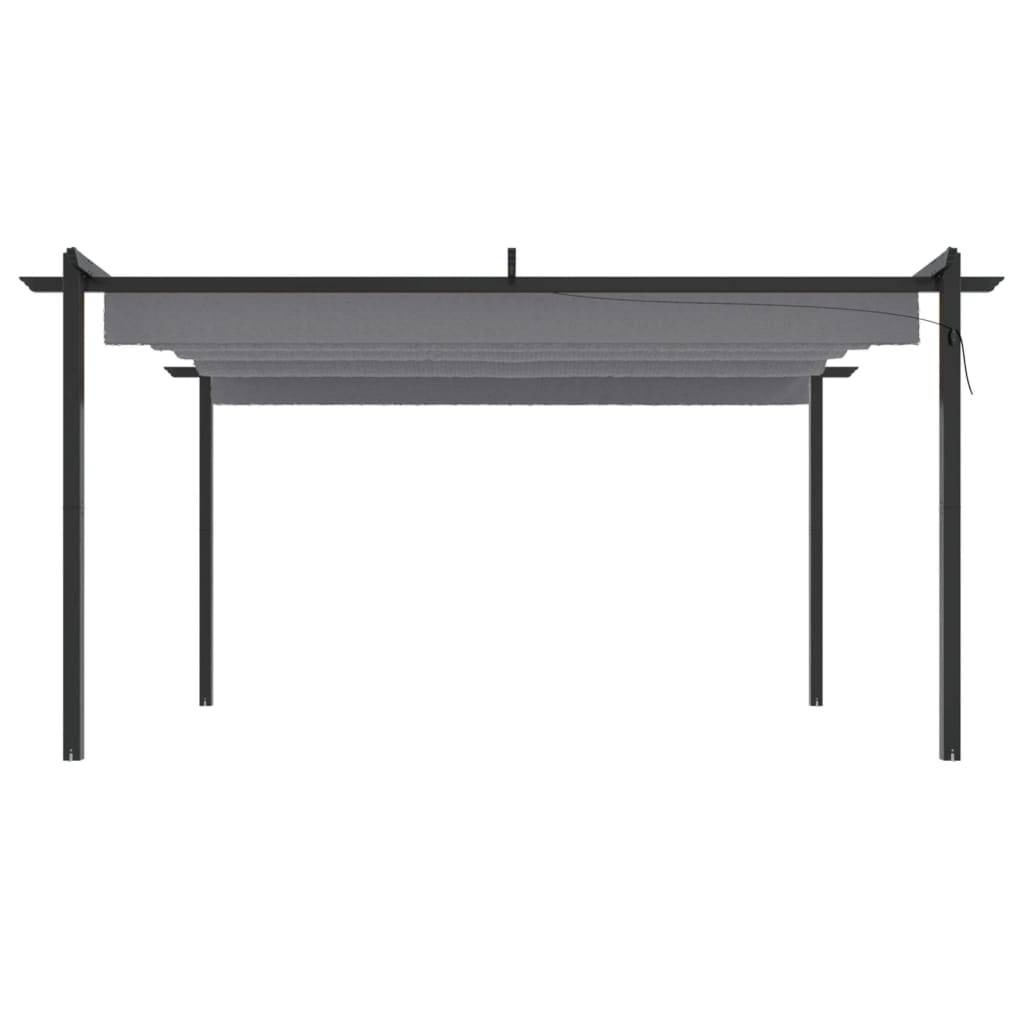 ComfortXL - Tonnelle de Jardin Acier 4x3m avec Toile Coulissante Anti-UV Anthracite – ComfortXL Outdoor Living - Image 3