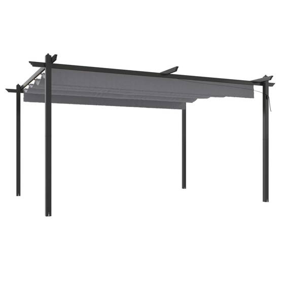 ComfortXL - Tonnelle de Jardin Acier 4x3m avec Toile Coulissante Anti-UV Anthracite – ComfortXL Outdoor Living - Image 2