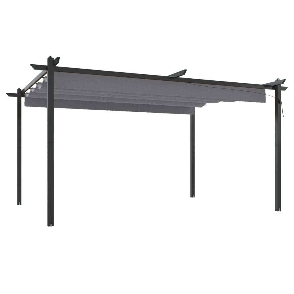 ComfortXL - Tonnelle de Jardin Acier 4x3m avec Toile Coulissante Anti-UV Anthracite – ComfortXL Outdoor Living - Image 2
