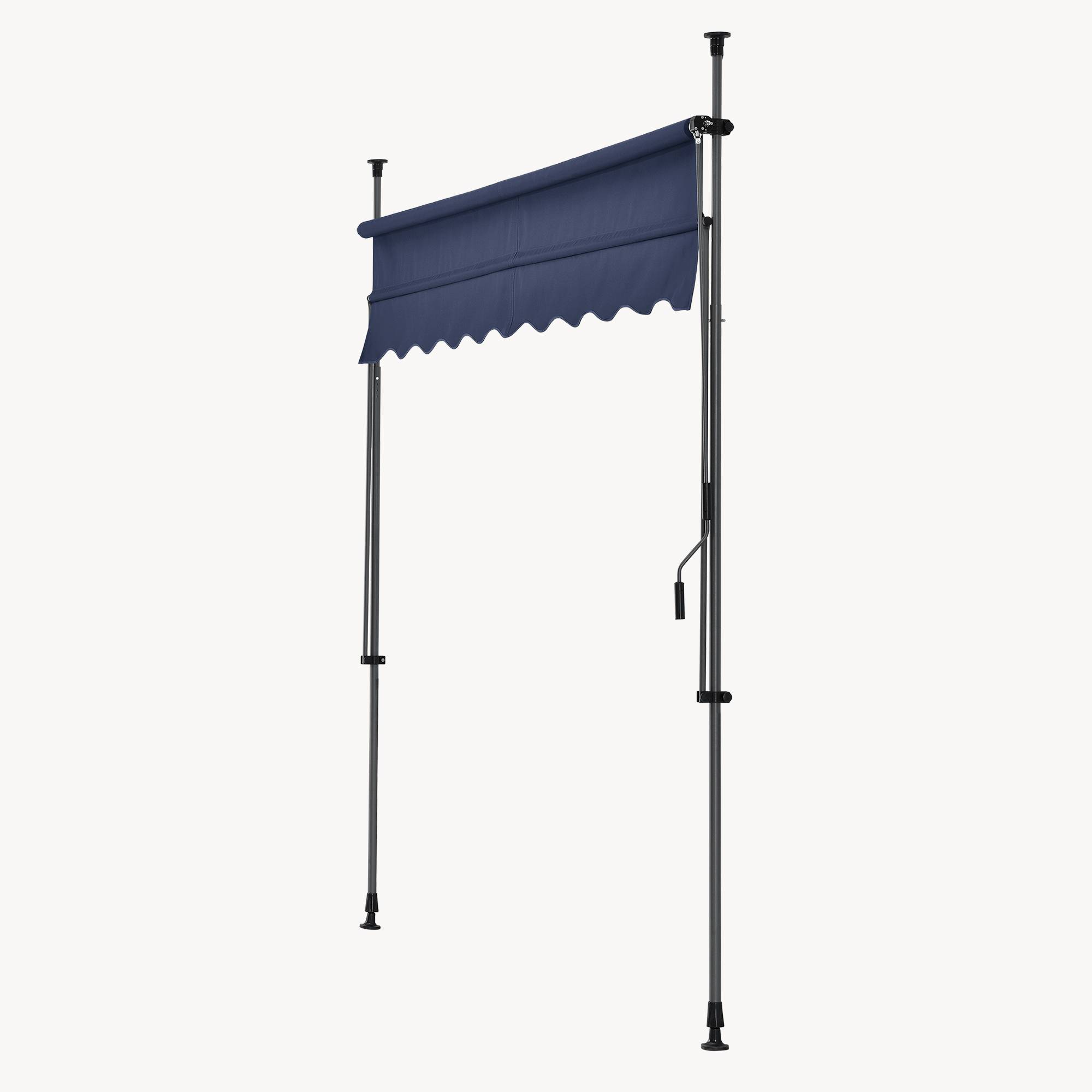 Pro.Tec - Store Banne Téléscopique Acier Polyester 400 x 120 x 220-309 cm Bleu Foncé [pro.tec] - Imagen 7