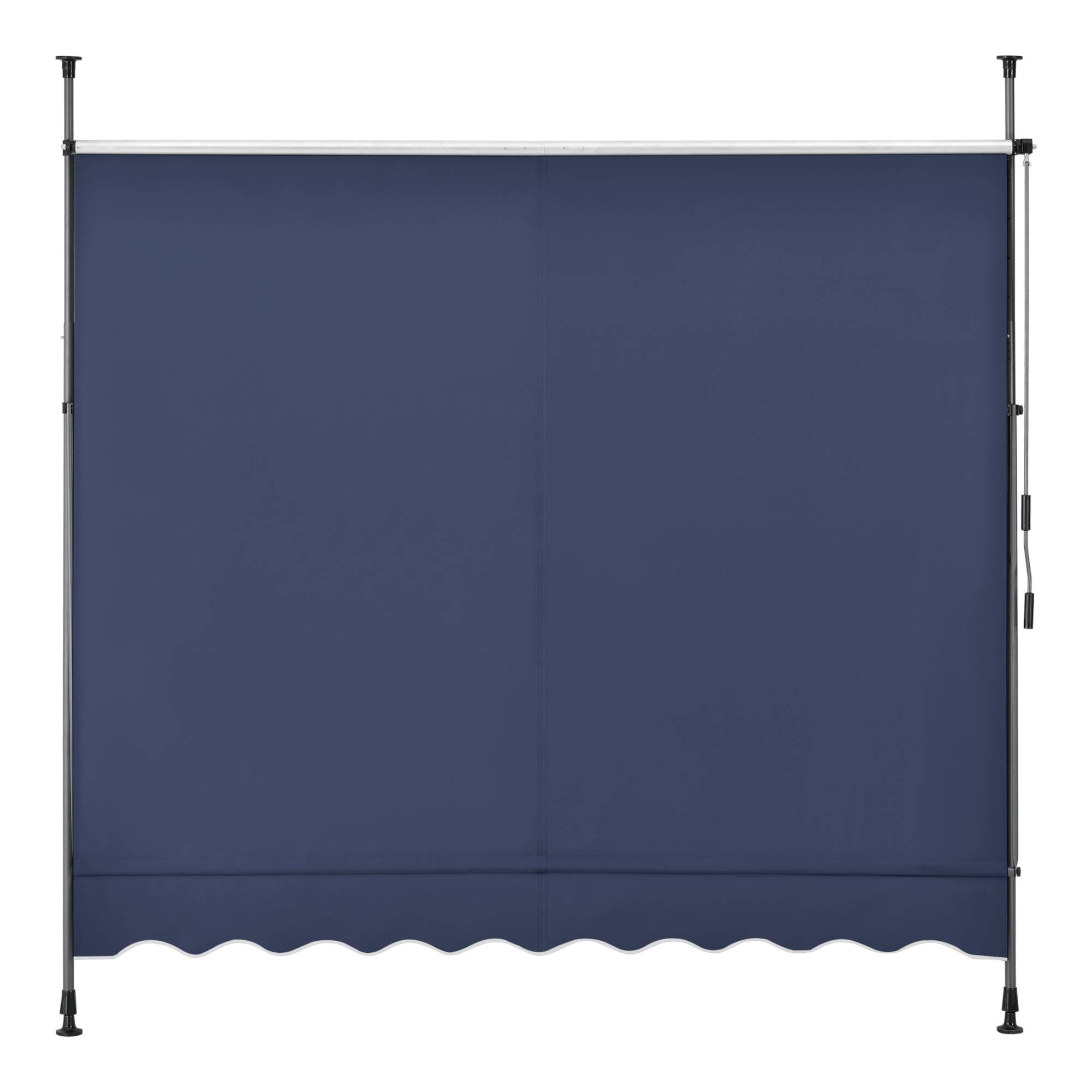 Pro.Tec - Store Banne Téléscopique Acier Polyester 400 x 120 x 220-309 cm Bleu Foncé [pro.tec] - Image 5