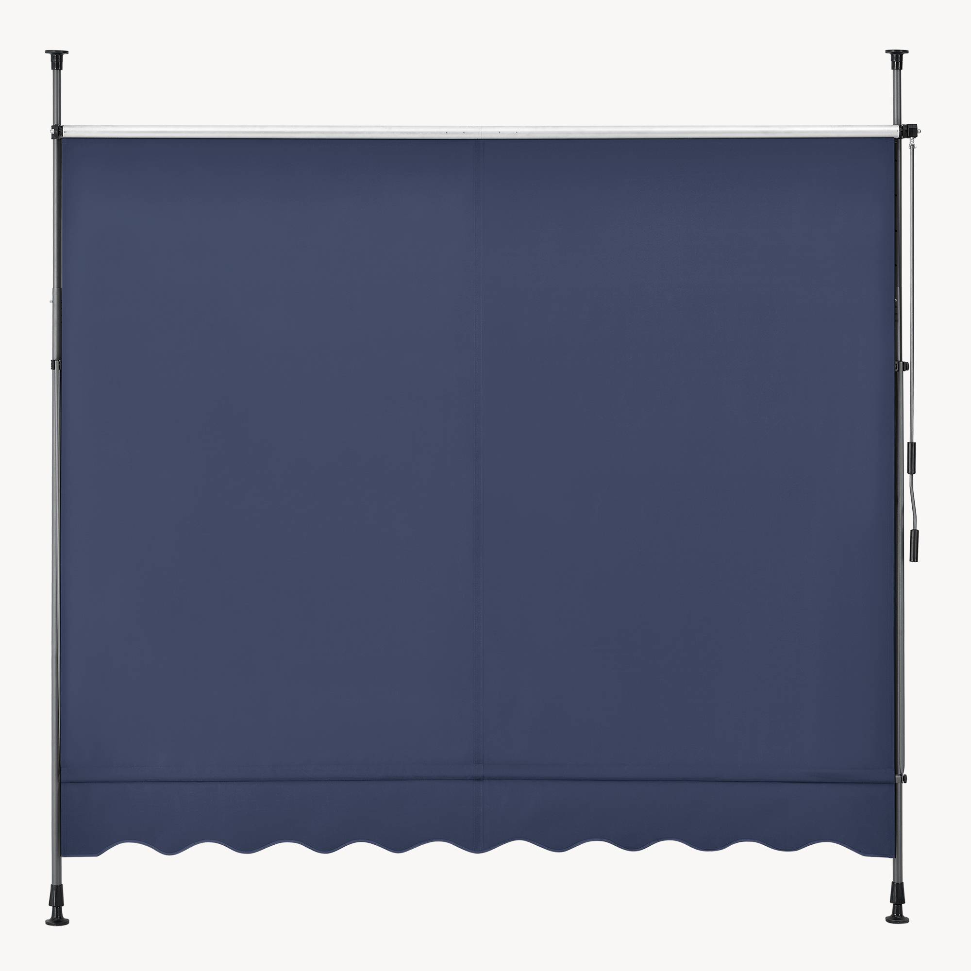 Pro.Tec - Store Banne Téléscopique Acier Polyester 400 x 120 x 220-309 cm Bleu Foncé [pro.tec] - Imagen 9