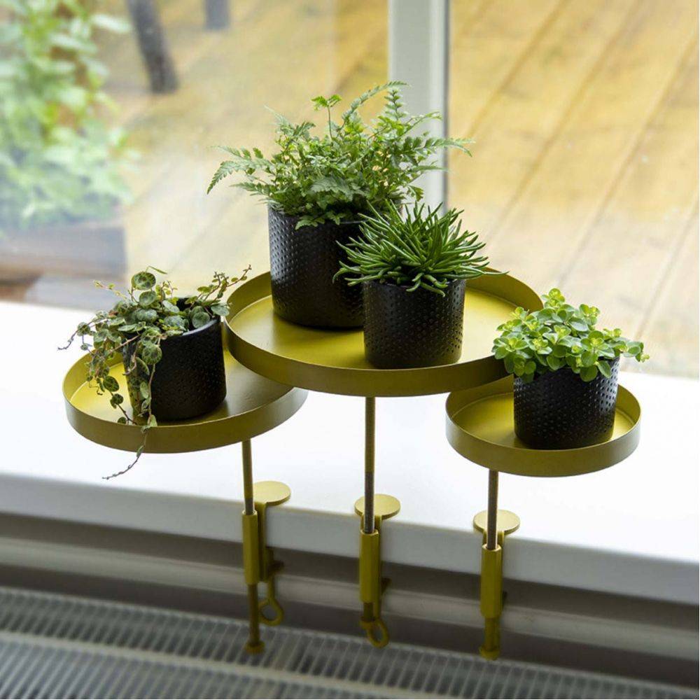 Esschert Design - Support à plantes rond à fixer hauteur réglable doré 24.6 x 18 cm Esschert's Garden - Imagen 2