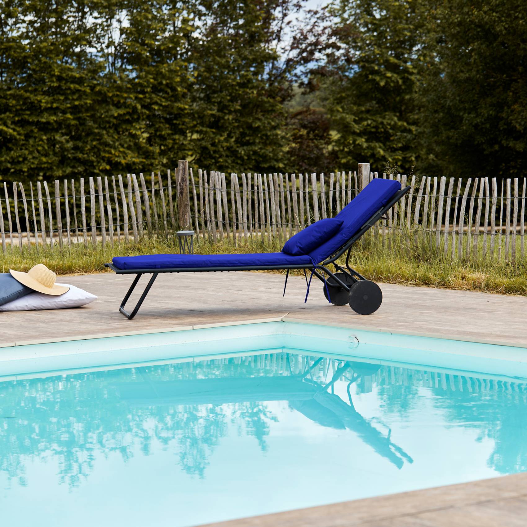 Home Maison - Matelas Bain de soleil extérieur imperméable MINORQUE - HOME MAISON - Polyester - Bleu Foncé - Imagen 3
