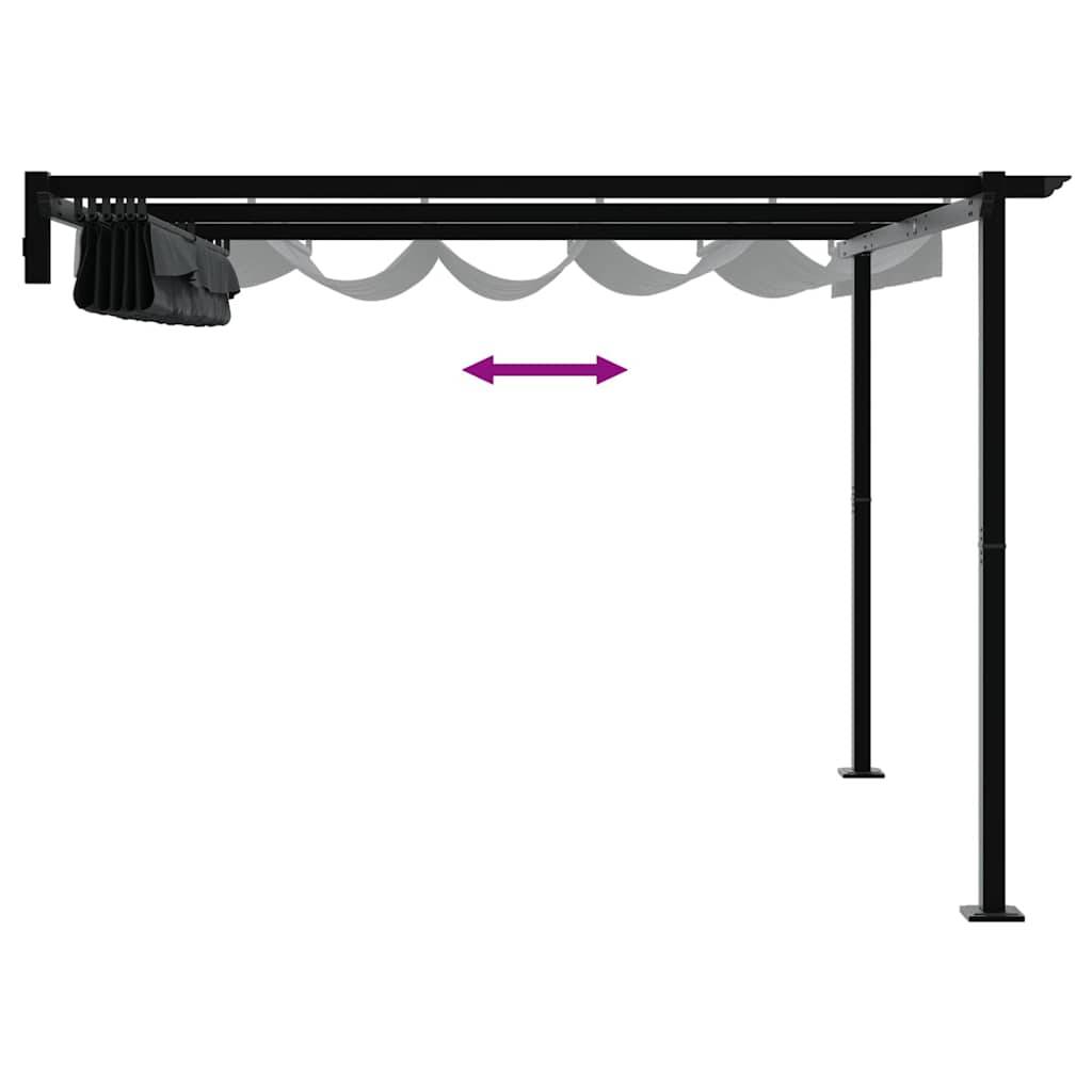 Pergola polyester anthracite 300 x 300 x 200 cm - Prolenta premium p3255.8 - Image 9
