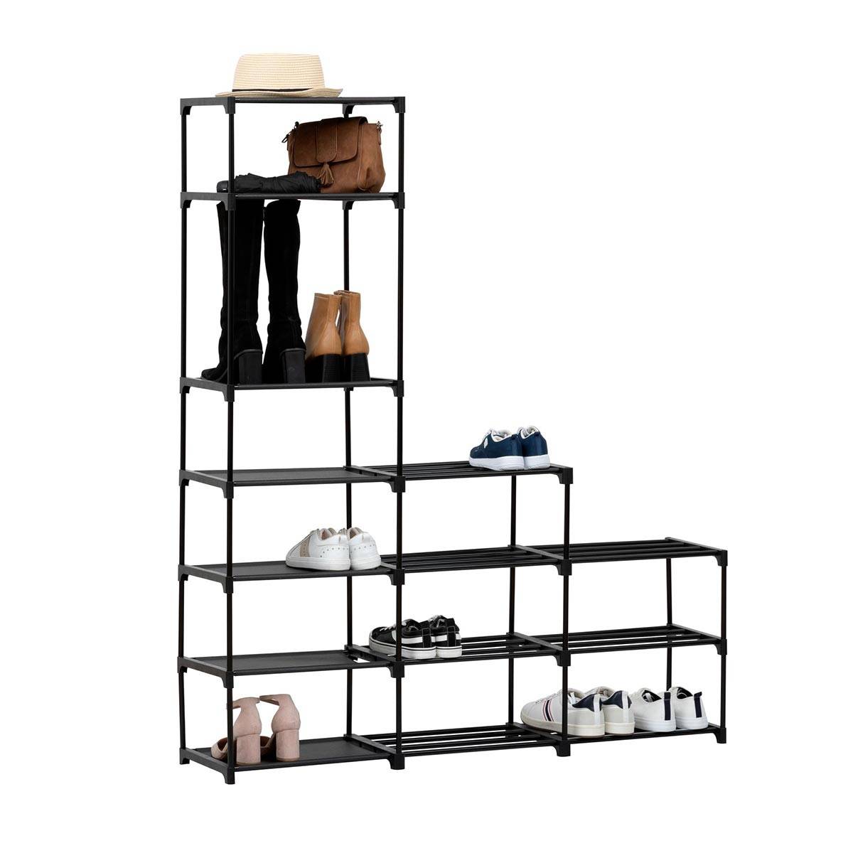 Etagère à chaussures métal et tissu 32 paires 5five - Image 6