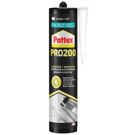 Pattex - PATTEX Colle de Fixation PRO200 Blanc 480g – Intérieur Extérieur Multi-Matériaux - Image 1