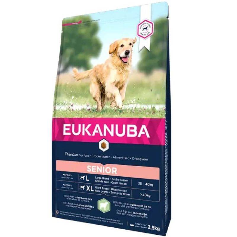 Eukanuba - CROQUETTES CHIEN SENIOR AGNEAU LARGE - EUKANUBA 12 kg