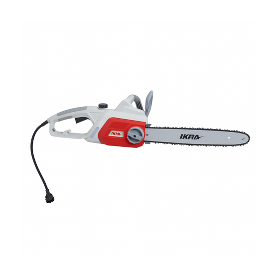 Tronçonneuse Electrique 2200W Guide 40 cm Poignée 2 mains Anti-vibration Tendeur de chaine sans outil IKRA - Image 1