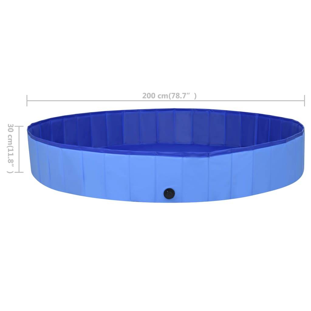 Vidaxl - Piscine pliable pour chiens Bleu 200x30 cm PVC vidaXL 92602 - Imagen 3