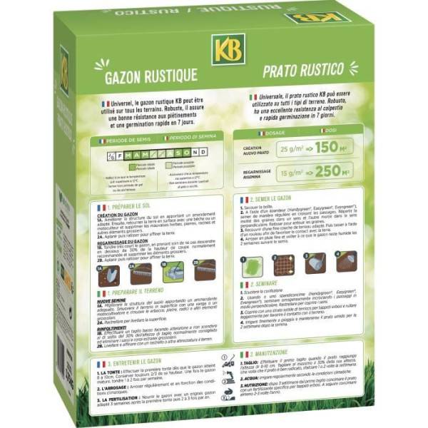 KB - Semences gazon - Rustique 150m² - Image 2