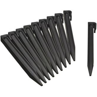 Ancres pour bordure de jardin en polyéthylene recyclé - NATURE - H26,7 x 1,9 x 1,8 cm - Noir