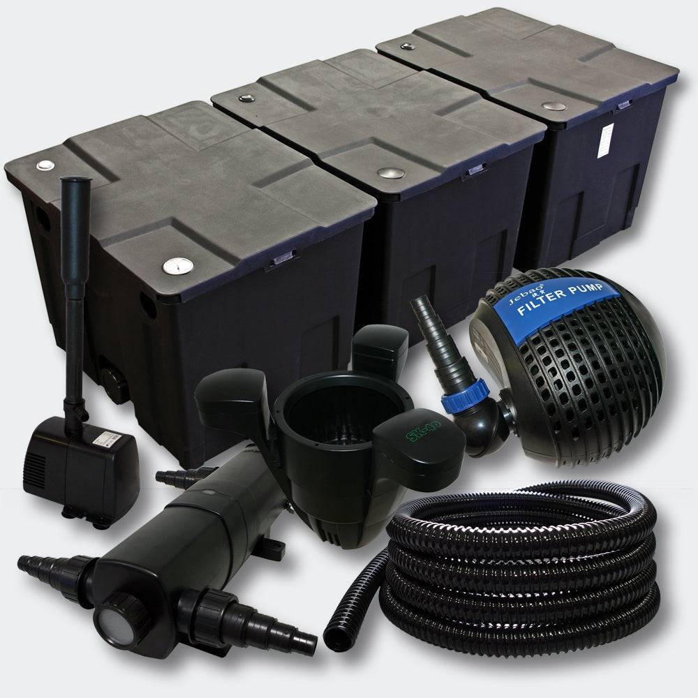 Helloshop26 - Kit:Filtration de Bassin 90000l Stérilisateur Pompe Skimmer Fontaine