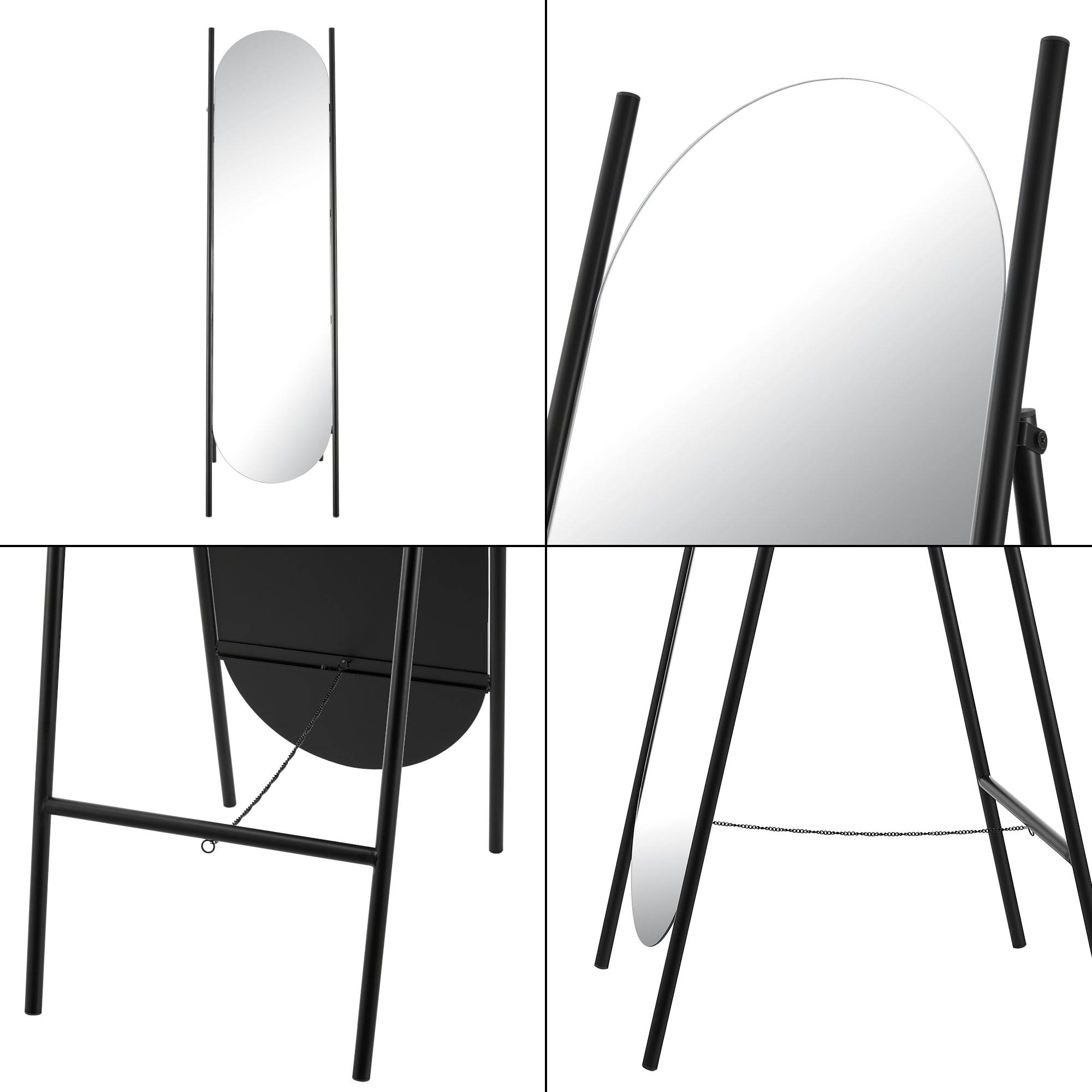Helloshop26 - Miroir sur pied 150 x 41 x 60 cm noir - Imagen 6