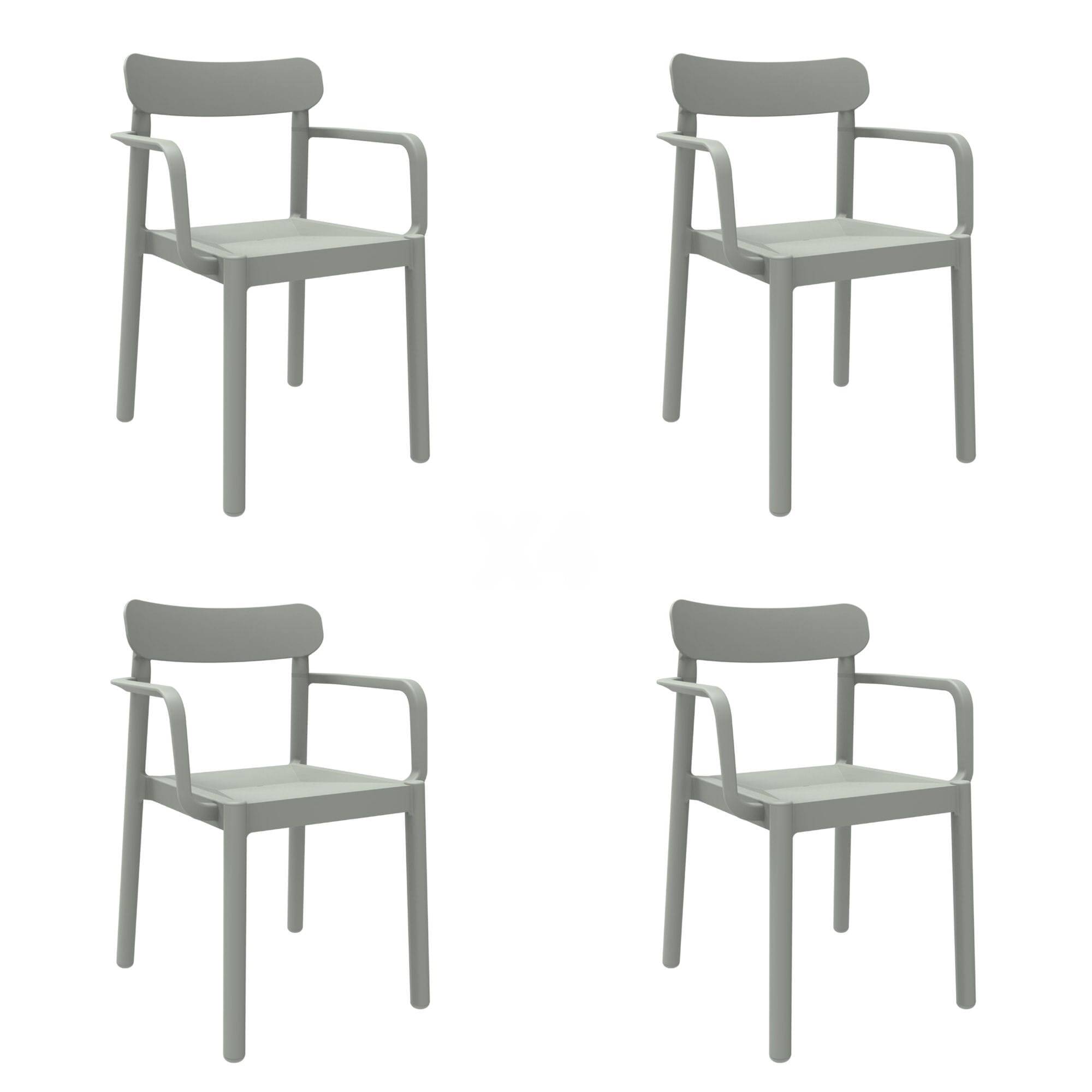 Garbar - Fauteuils Elba garbar plastique vert (Lot de 4) - Image 1