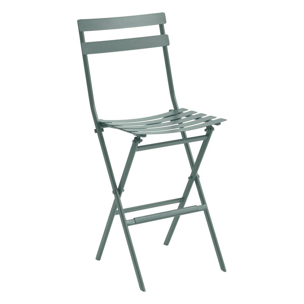 Hesperide - Lot de 2 chaises hautes pliantes de jardin "Greensboro" vert olive en acier traité époxy Hespéride - Imagen 1
