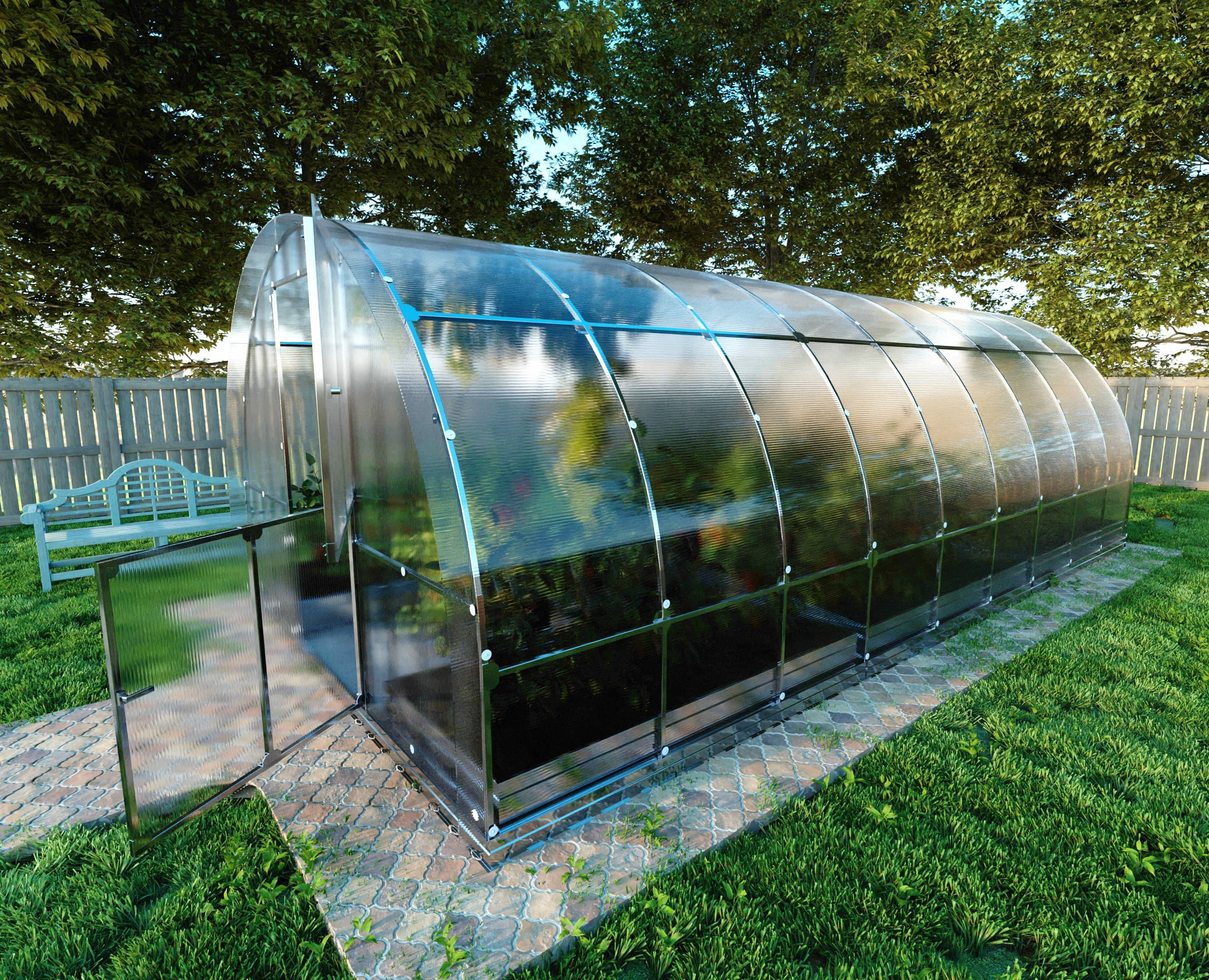 KLASIKA GREENHOUSES - Serre KLASIKA TUBE 3 x 6 m (18 m²), 6 mm avec revêtement en polycarbonate - Image 1