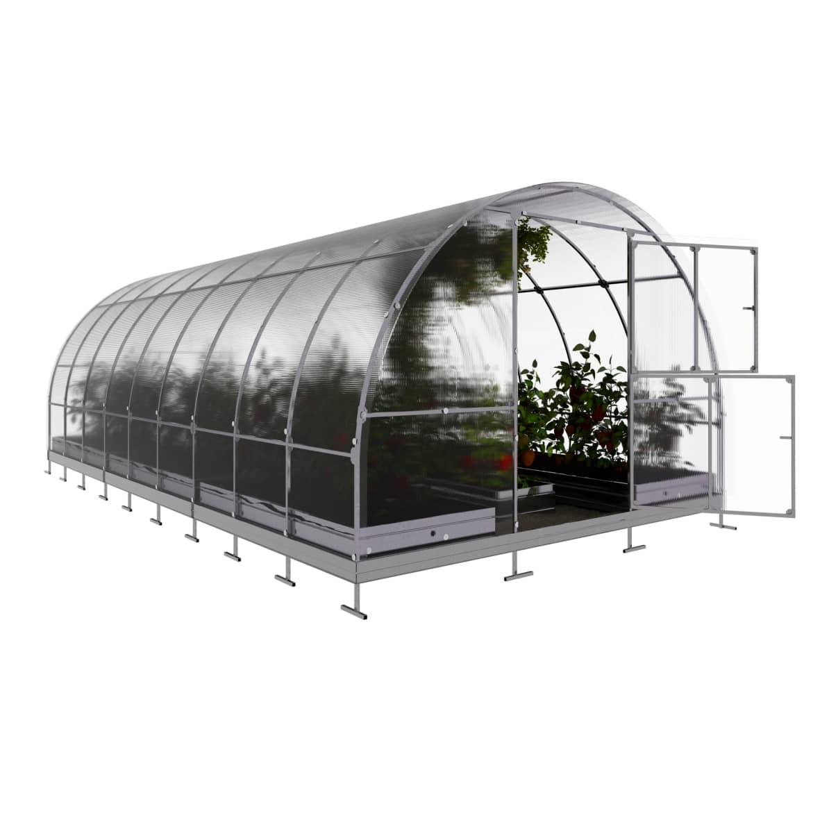 KLASIKA GREENHOUSES - Serre KLASIKA TUBE 3 x 6 m (18 m²), 6 mm avec revêtement en polycarbonate - Image 4