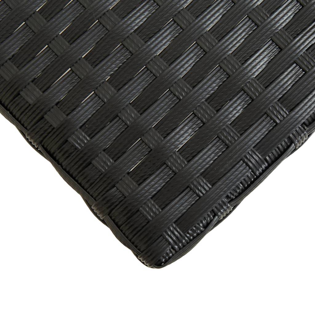 Maison Chic - Banc de jardin - Banc d'extérieur - Banquette 80 cm Résine tressée Noir-JU13957 - Imagen 4