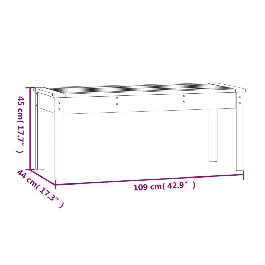PANGIVO - Banc de jardin bois de pin noir 109 x 44 x 45 cm - PANGIVO - Image 8