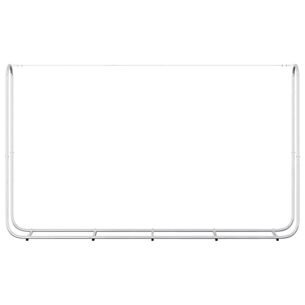 Abri-bûches extérieur acier galvanisé XXL pour jardin stockage bois 250x25x150 cm Argenté - ComfortXL Outdoor Living - Image 4