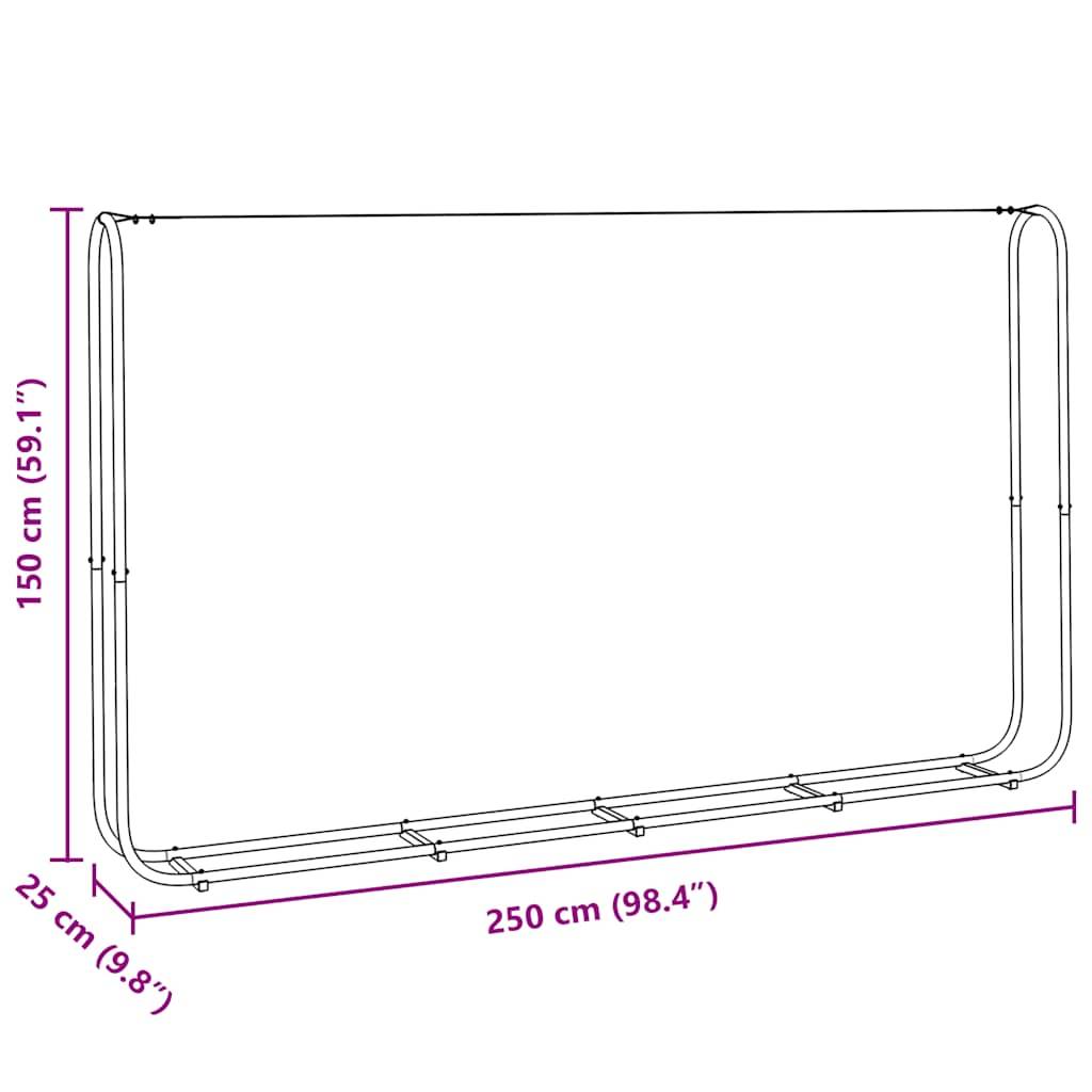 Abri-bûches extérieur acier galvanisé XXL pour jardin stockage bois 250x25x150 cm Argenté - ComfortXL Outdoor Living - Image 8