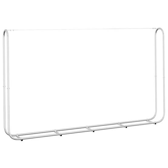 Abri-bûches extérieur acier galvanisé XXL pour jardin stockage bois 250x25x150 cm Argenté - ComfortXL Outdoor Living - Image 2