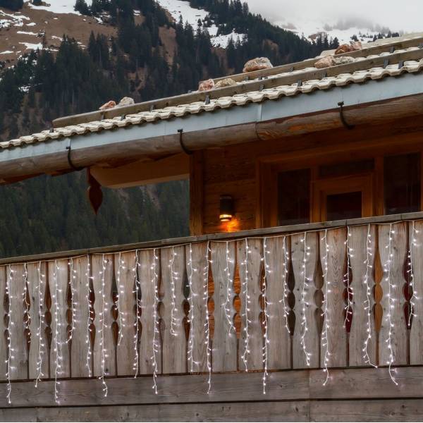 Lotti - Guirlande stalactite H120cm 4 mètres effet chute de neige 480 LED blanc froid câble blanc 230 V Lotti - Imagen 8