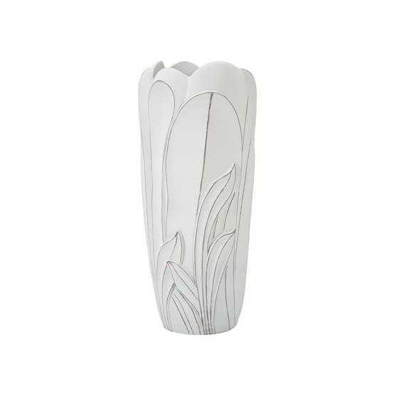 Vase Déco en Résine "Gardy" 69cm Blanc - Image 1