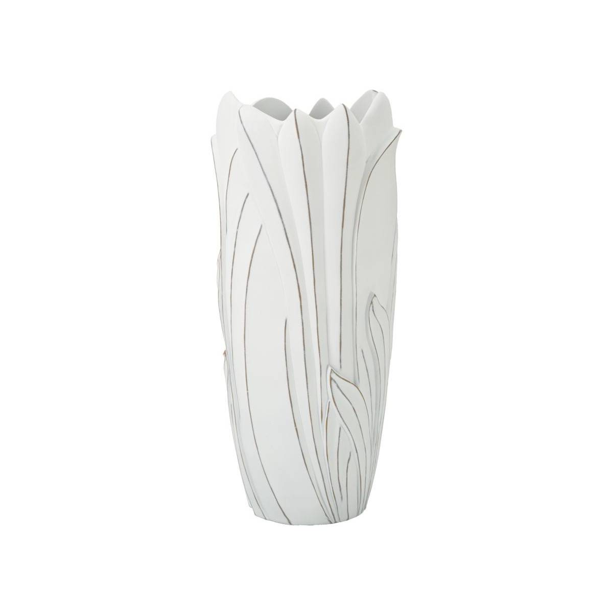 Vase Déco en Résine "Gardy" 69cm Blanc - Image 6