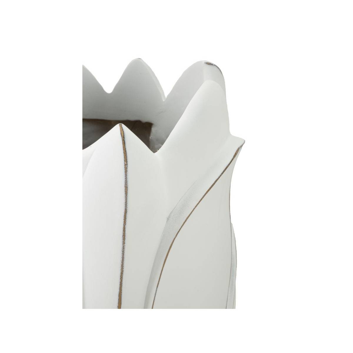 Vase Déco en Résine "Gardy" 69cm Blanc - Image 3