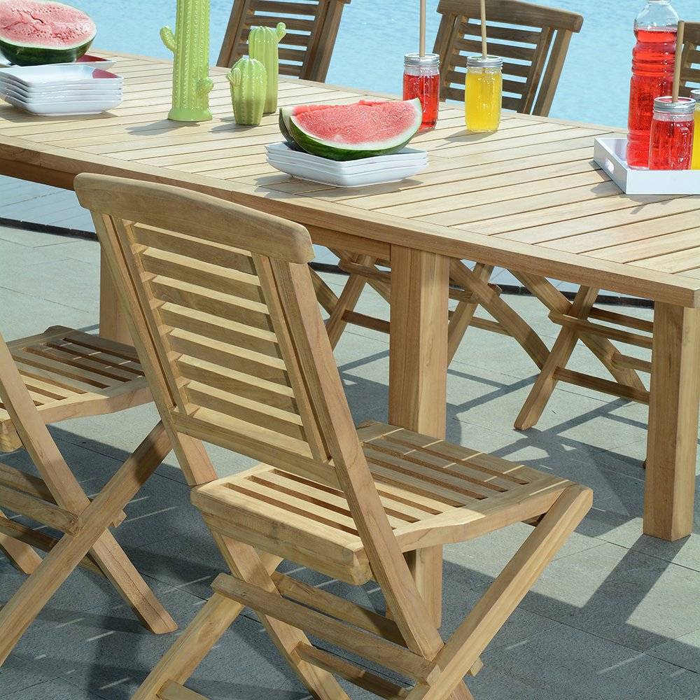 Salon de jardin teck massif Irun, 8 places - TECK'Attitude - Image 3