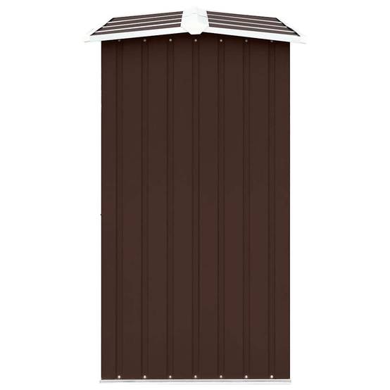 Abri de Stockage Bois XXL Acier Galvanisé Rangement 330x92x153 cm Marron - ComfortXL Outdoor Living - Image 4
