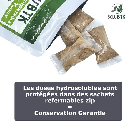 SoluBTK - Kit de Traitement Pyrale du Buis : Produit Biocontrôle BTK 15 g + Engrais Spécial Buis 250 g Chenilles et Régénération des Feuilles - Image 6
