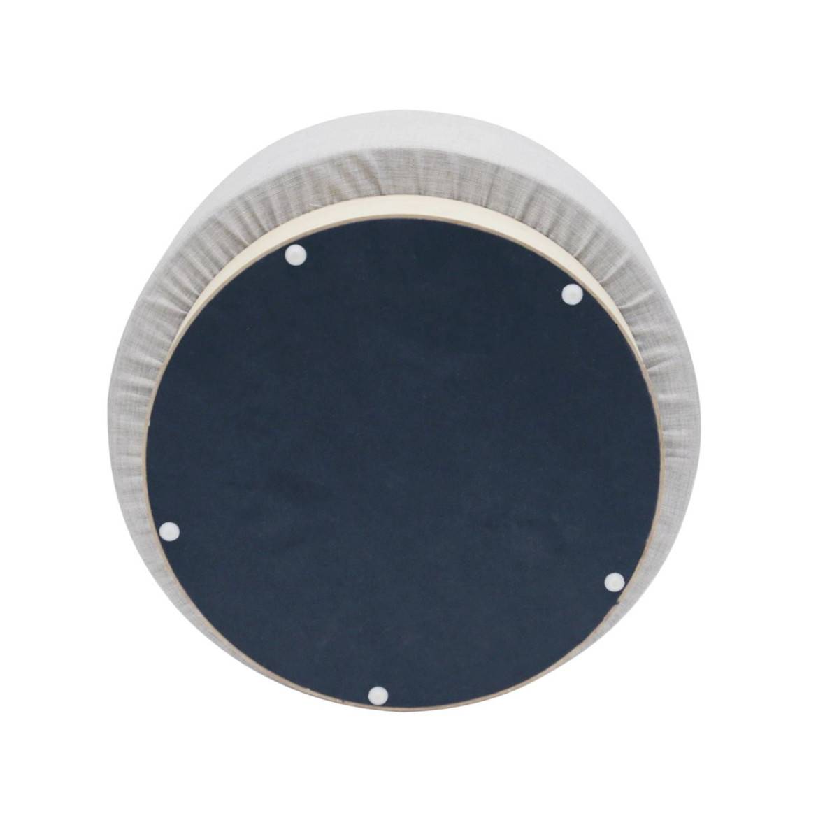 The Home Deco Factory - Pouf Rond Scandinave "Jeyo" 60cm Gris Clair - Image 2