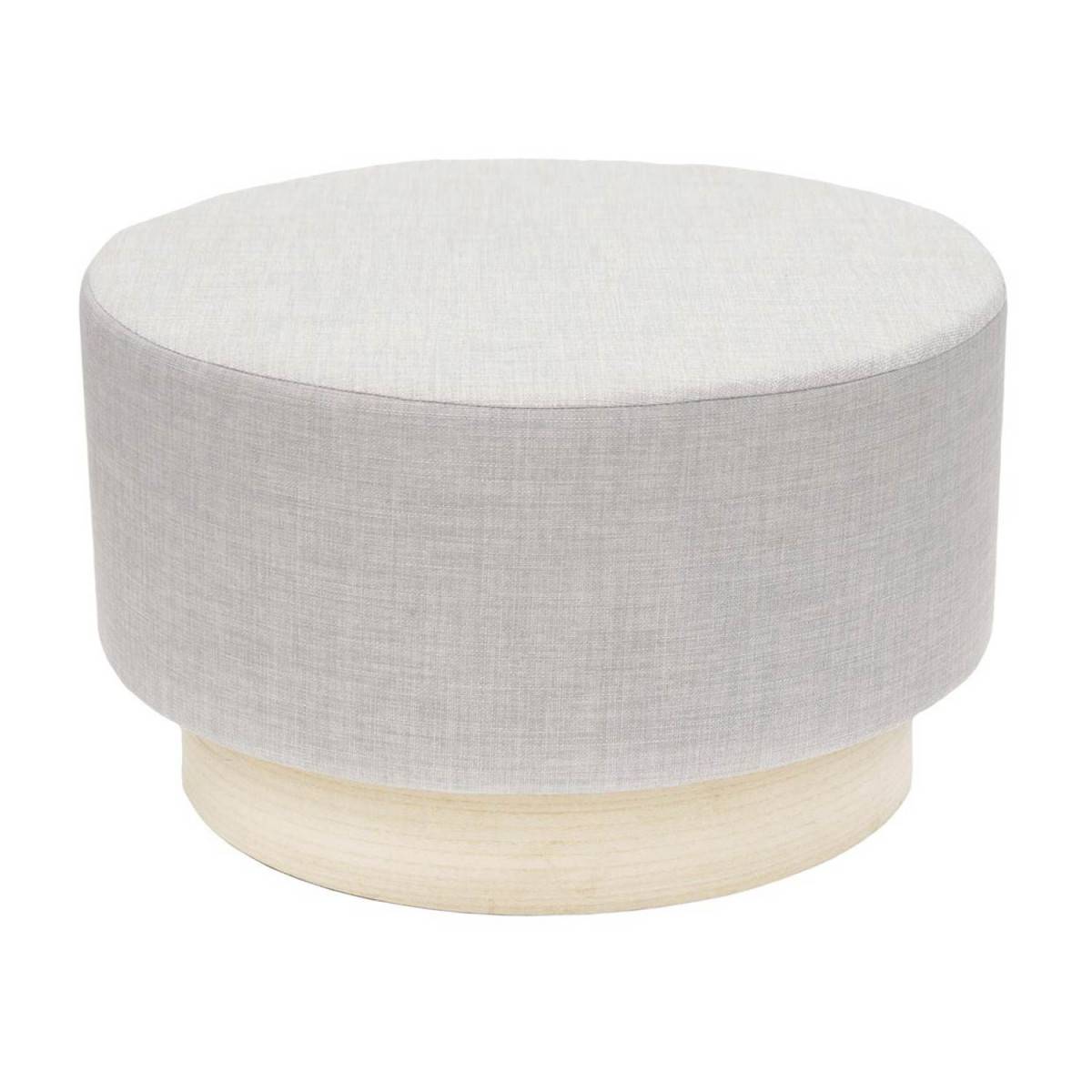 The Home Deco Factory - Pouf Rond Scandinave "Jeyo" 60cm Gris Clair - Image 1