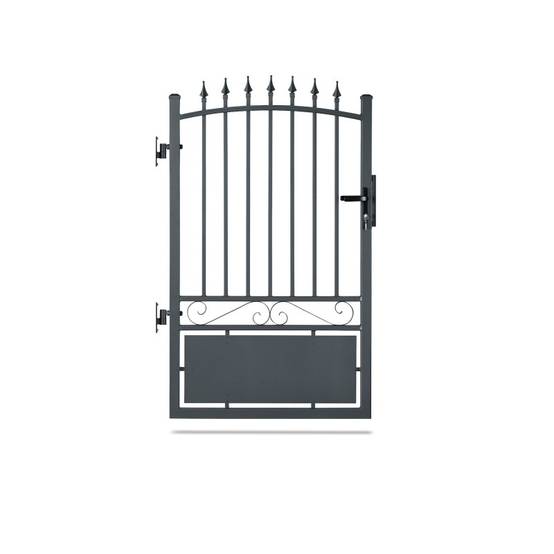 Portillon aluminium tradition style ferronnerie passage 1m Gris - Easy Clôture - Imagen 1
